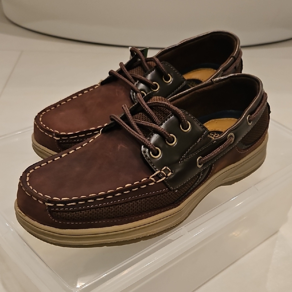 NWT Men's Croft & Barrow Brown Boat Shoes Size 9M